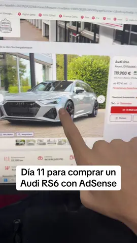 Hoy estoy súper contento, porque en este día 11 estamos trabajando con muchísima fuerza, tanto en AdSense como en AdManager. Las métricas están siendo excelentes, reflejando todo el esfuerzo y la constancia que estamos poniendo en este proyecto. Cada día veo el objetivo más claro y alcanzable: comprar el Audi RS6 antes de que termine el año. 🚗🔥