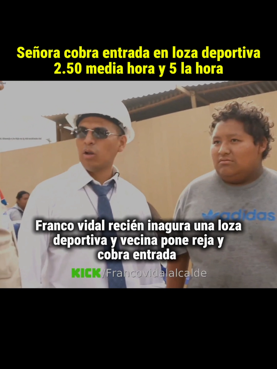 Franco vidal recién inagura loza deportiva y ya están cobrando la entrada #obrasyshow #francovidalalcalde #francovidal #Ate @Franco Vidal 