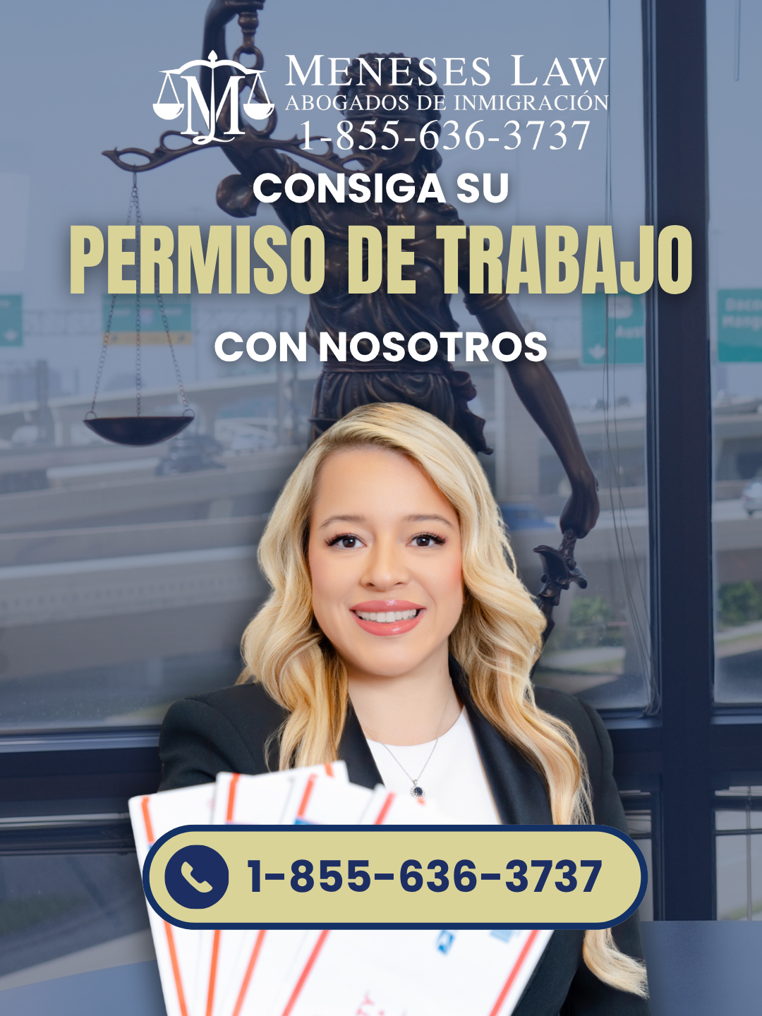 💼 Consiga su permiso de trabajo con MENESES LAW.  ✨🇺🇸Dedicados a Resultados!🇺🇸✨   🗣Permiso de trabajo! 🗣Residencia!   ✅¿Casado o divorciado de un ciudadano? ✅¿Tiene hijo ciudadano mayor de 21 años? ✅¿Y sin antecedentes penales?   ¡Llámenos! 📞1-855-MENESES ☎️1-855-636-3737   Estamos a sus órdenes todos los días de 7am a 10pm CT para agendar su consulta.   #abogadadeinmigracion #abogadameneses #meneseslaw #CambiandoVidas #abogada #inmigracion #permisodetrabajo #htx #houston #residencia   Les recordamos que toda la información vista en el video es general y no constituye consejo legal. Cada caso requiere una consulta personalizada con el equipo de Meneses Law. Este video no implica representación legal.