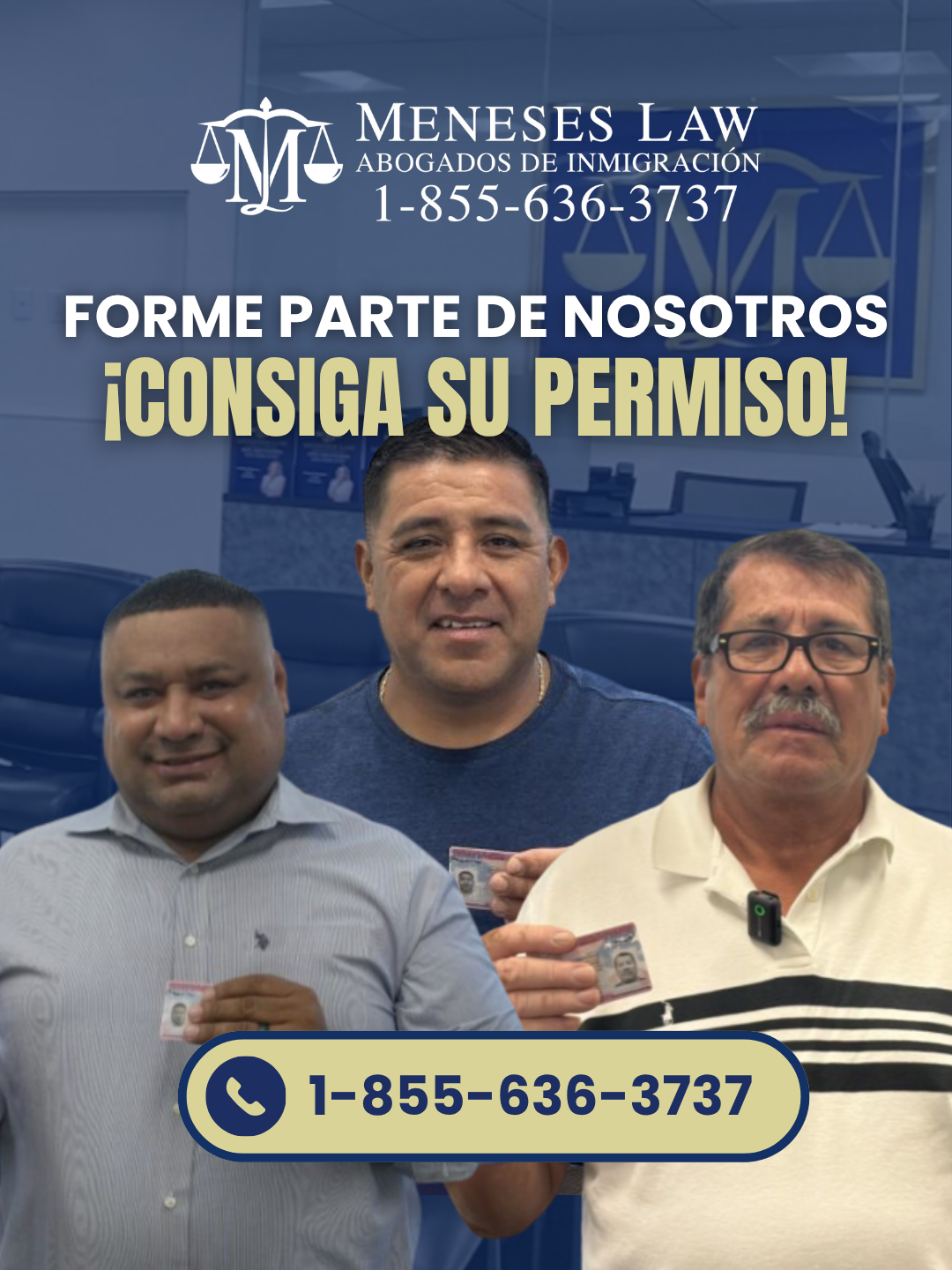 💬 Nuestros clientes lo dicen mejor que nadie: ¡con Meneses sí se ✨🇺🇸Dedicados a Resultados!🇺🇸✨   🗣Permiso de trabajo! 🗣Residencia!   ✅¿Casado o divorciado de un ciudadano? ✅¿Tiene hijo ciudadano mayor de 21 años? ✅¿Y sin antecedentes penales?   ¡Llámenos! 📞1-855-MENESES ☎️1-855-636-3737   Estamos a sus órdenes todos los días de 7am a 10pm CT para agendar su consulta.   #abogadadeinmigracion #abogadameneses #meneseslaw #CambiandoVidas #abogada #inmigracion #permisodetrabajo #htx #houston #residencia   Les recordamos que toda la información vista en el video es general y no constituye consejo legal. Cada caso requiere una consulta personalizada con el equipo de Meneses Law. Este video no implica representación legal.