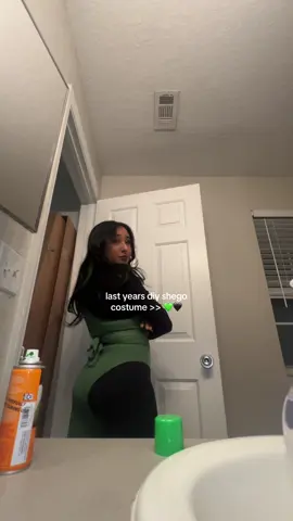 Don’t look too hard but it was cute for under $10 👻💚 #shego #diycostumes 