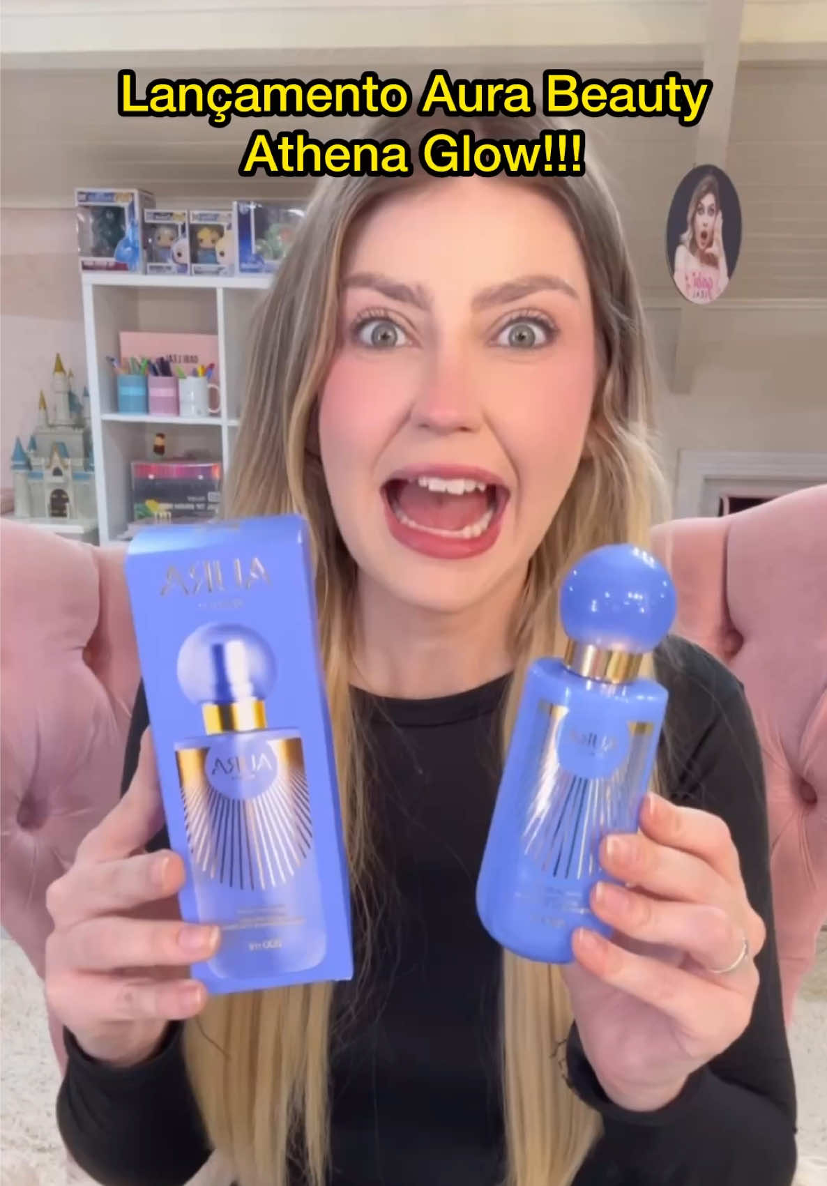 Lançamento da Aura Beauty!  Body Splash Athena Glow.  #aurabeauty #athenaglow #bodysplash #tiktokshop #fyp 