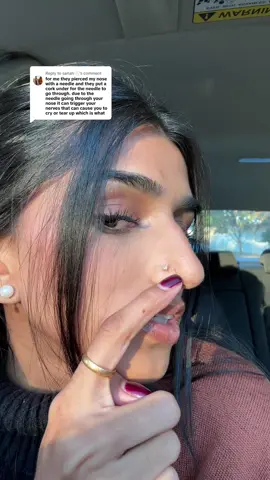 Replying to @sariah🫧  also desi girls do the left side always always always #nosepiercing #keliod 