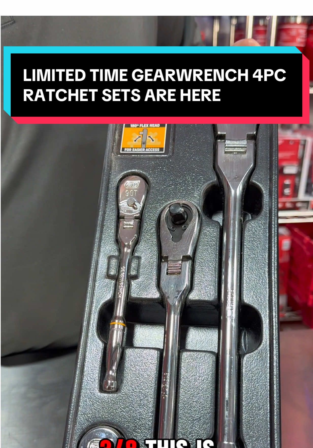 #new DEAL on the GearWrench 4pc 90T Ratchet Set! We only have about 15 so grab them quick! #handtools #mechaniclife #tools 