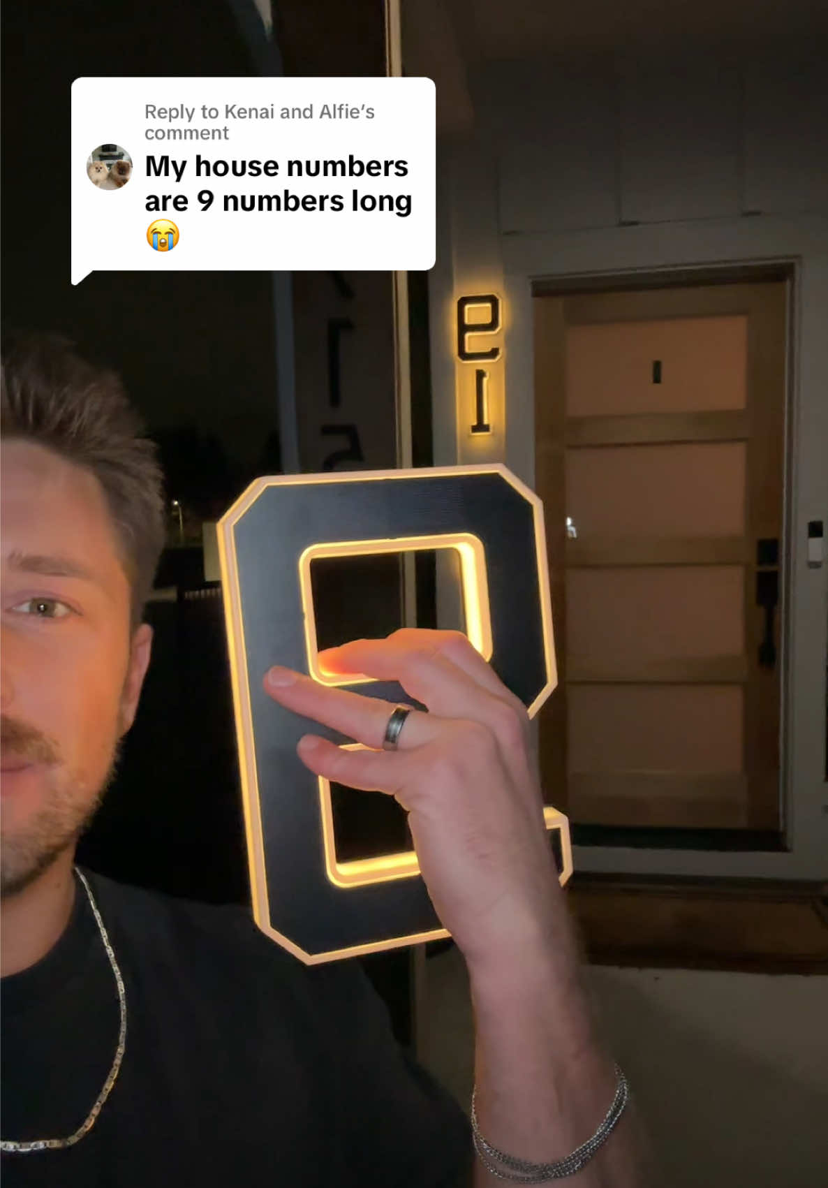 Replying to @Kenai and Alfie well at least you’re all nine numbers can look amazing on the house! 😅💯🔥✅❤️ #lightupnumbers #housedesign #homeimprovement #homedecorideas #homedecor 