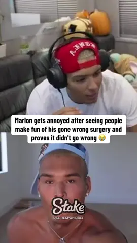 Marlon gets annoyed after seeing people make fun of his gone wrong surgery and proves it didn't go wrong 😭 #marlon #marlonclips 