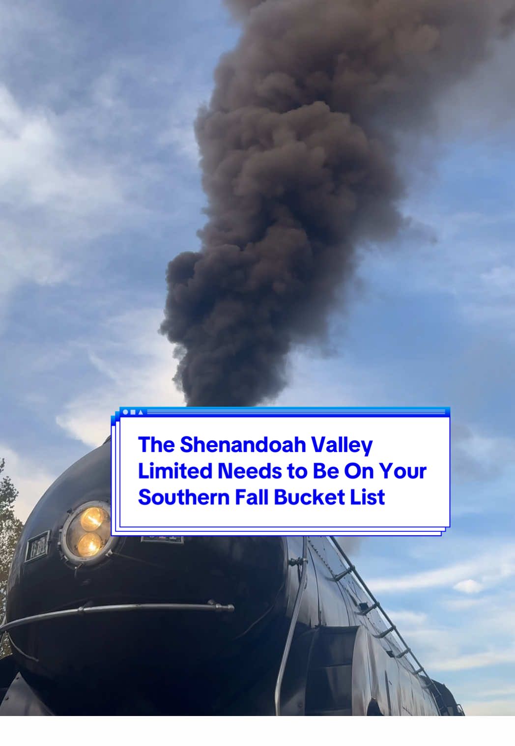 Y’all have never experienced fall in the South like this. 🚞 #shenandoah #steamlocomotive #fallinthesouth #fallfoliage 