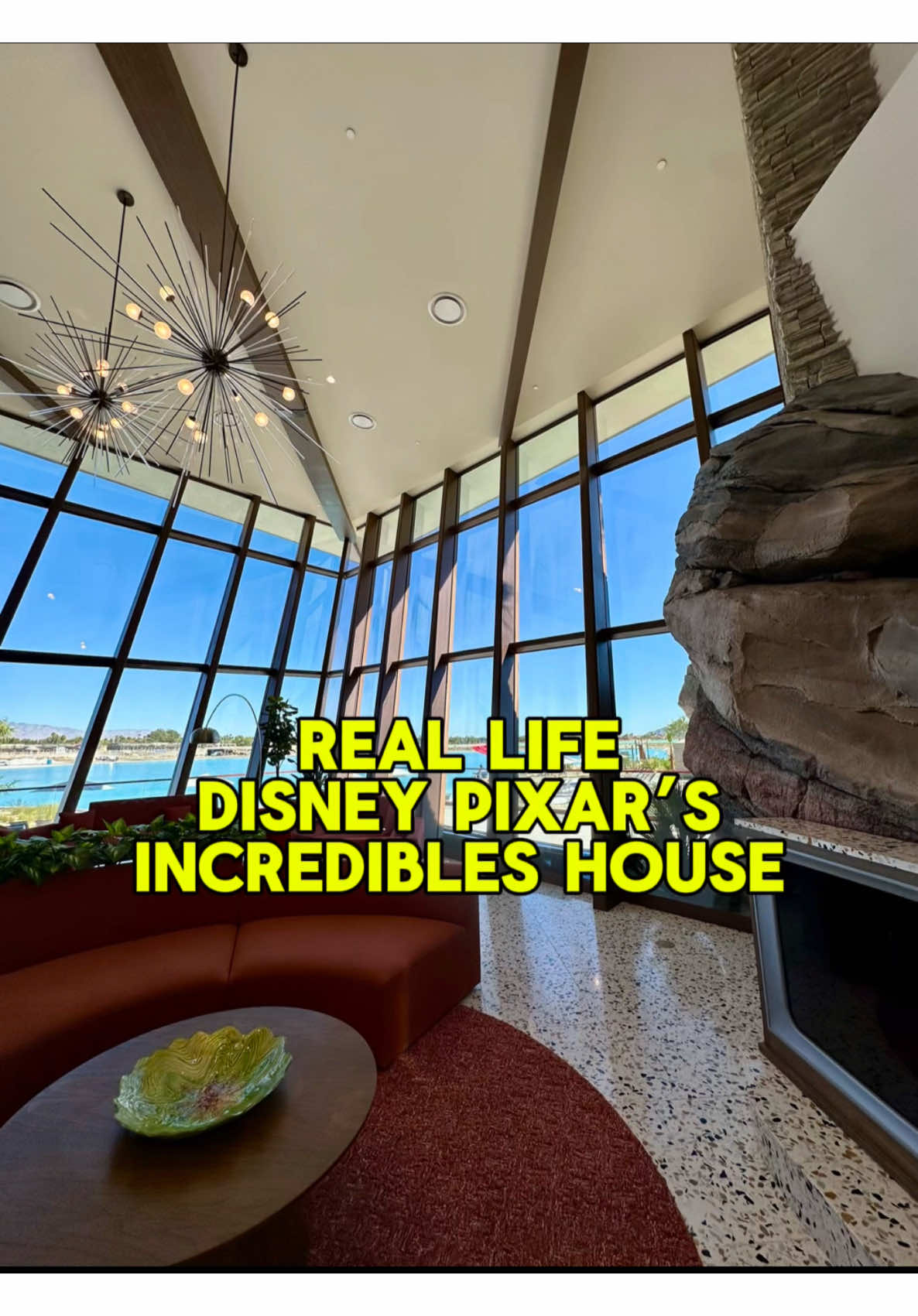 🏠 WELCOME TO MY CRIB: here’s your first look inside the Parr House, a marvel by Walt Disney Imagineeriny at Cotino, the first Storyliving by Disney in Rancho Mirage, Ca. This first-of-its-kind project for Disney is a full circle moment: the mid-century modern home was inspired by the family home from Disney Pixar film Incredibles 2, which when creating the film, was inspired by a famed Coachella Valley estate. Parr House will serve as a community event space for the members-only Artisan Club and is even available for overnight stays. #disney #waltdisney #midcenturymodern #midcentury #storylivingbydisney   