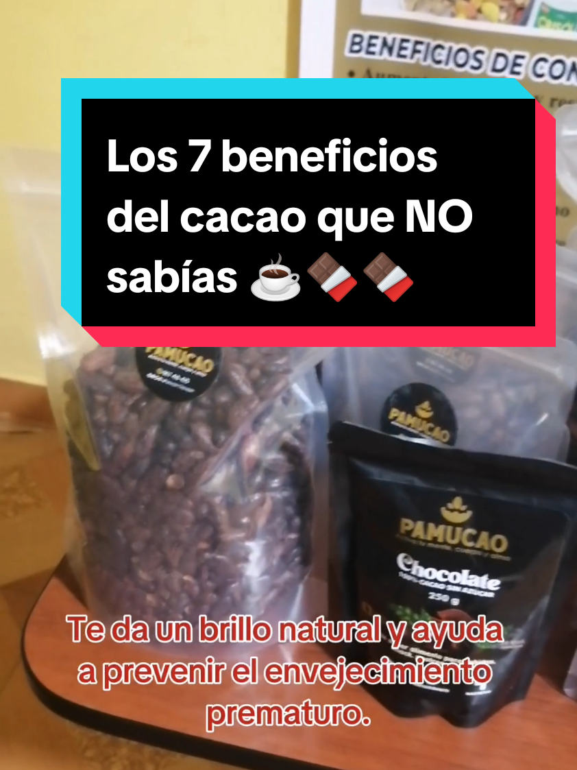 Los 7 beneficios del cacao real. Que tal vez no conocías. Puedes consumir en diferentes presentaciones como en chocolate 100%  cacao, nibs de cacao, cacao en polvo y 50% cacao con diferentes sabores. Hacemos envíos a todo el Perú Para los pedidos al WhatsApp 967416425 . . #cacao #alimentosnutritivos #salud #chocolatelover #beneficiosdelcacao 