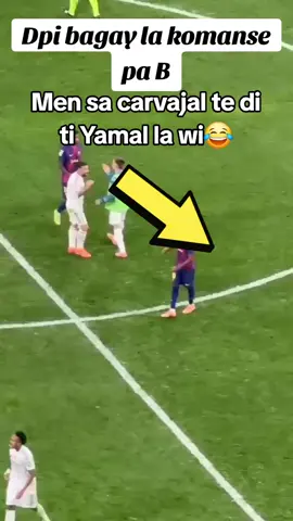 Mendeltoulimen telling us what carvajal said to Yamal after el clasico 2025 real Madrid vs Barcelona 2-1 since the first letter is B, it's Bouzen, Barcelona=Bouzen😂#realmadridvsbarcelona #laliga #barcelona #realmadrid #haitiantiktok @@Mendel tout limen 