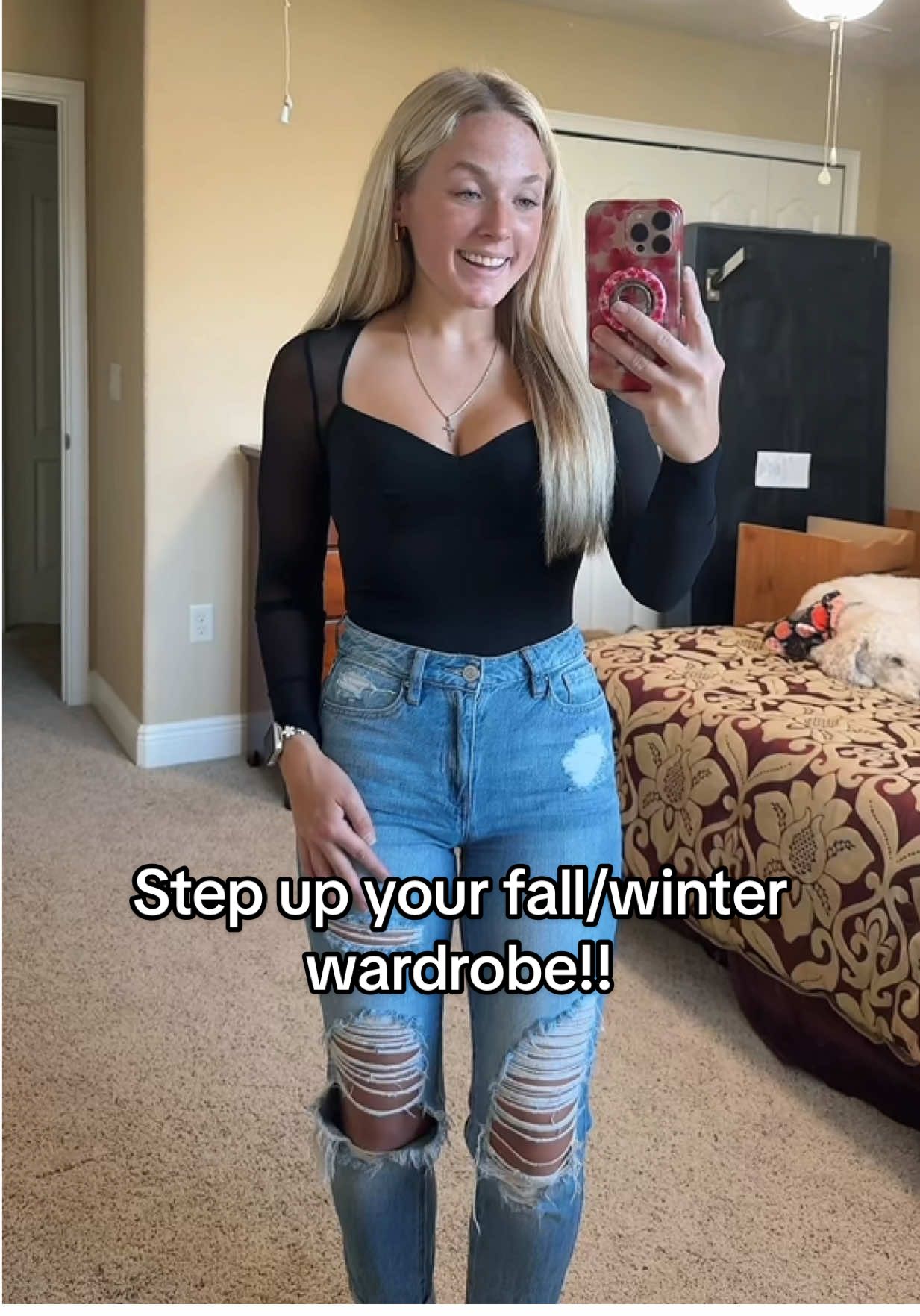 The bodysuit that’s giving princess💕 let’s ditch the hoodies and start getting cute longsleeve tops! This is a mesh longsleeve bodysuit that is so flattering and has tummy suction. Finally a cute long sleeve top! Cold weather going out tops❄️ #winterfashion longsleeve bodysuits #fallfashion #goingoutoutfit #coldweatheroutfits #coldweathervibes 