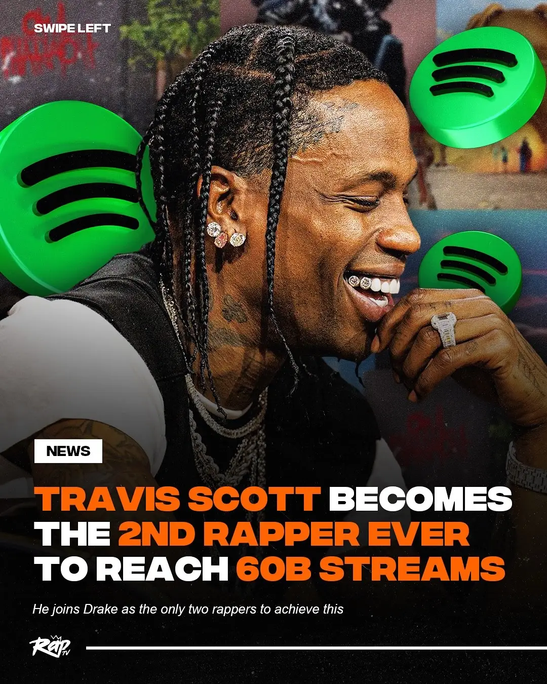 #TravisScott joins #Drake as the only rappers to surpass 60 BILLION Spotify streams‼️🔥 What's your favorite Travis song⁉️🤔 📸 hercshotthat / IG #LaFlame #travisscottmusic #travisscottedit 