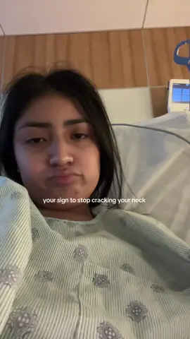 Thought I had a stroke thank God it wasn’t. Never again😭...  #fyp #neckpain #er #crack 