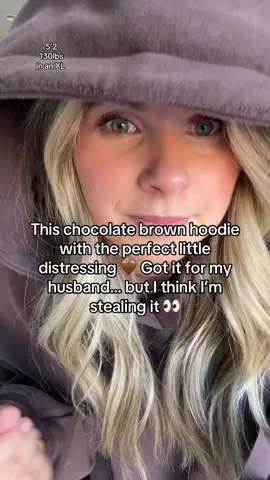 Got this hoodie for my husband… but let’s be honest, it’s mine now 🤎 The perfect oversized, cozy fit with just a touch of distressing! #OOTD #CozyVibes #FallStyle #ComfyAndCute #SharedCloset          