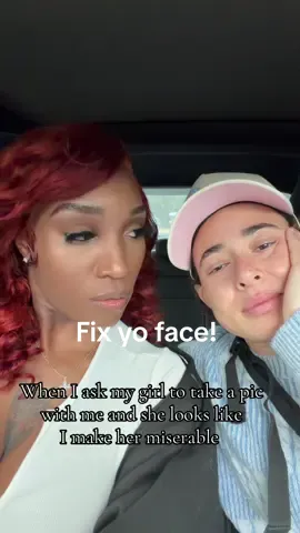 Cause fix yo face!! Smile! Look happy! 🙄😒 #fyp #relationshiphumor #lesbiancouple 