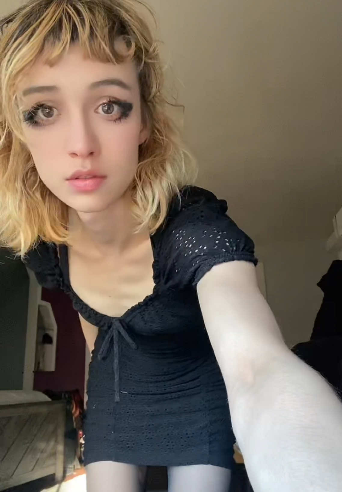 Happy almost Halloween season to everyone on tik tok #halloween #gothgirl #altgirl #shorthair #bob #makeup #fyp #fashion 