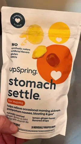 @UpSpring LLC  Stomach Settle  Morning (all day) sickness 🤰 They also work great for people on the shot 💉 #morningsicknessrelief #fyp #bloatingrelief #gasrelief #postpartumnausea 