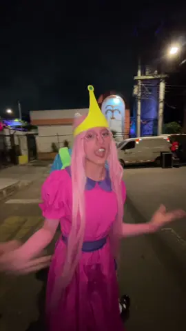 Nos disfrazamos como Finn y princesa dulce con mi novio jajaja 💖 #trend #horadeaventura #adventuretime #cosplayer #caricaturas 