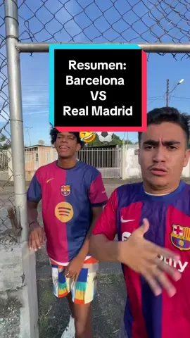 Resumen: Barcelona VS Real Madrid 🤣⚽️ #humor #realmadrid #barcelona #lamineyamal #viniciusjr 