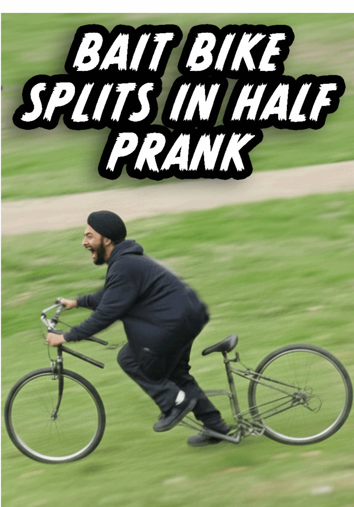 Bait bike splits in half prank! Full video on YouTube! Link in bio 💪 #prank #comedy #baitprank #viral 