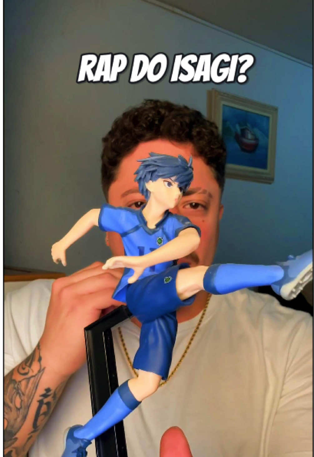 Tem novidade chegando por aqui… tô ansioso pra mostrar pra vocês! 👀⚽️😂 @ig4vi  #dublador #anime #bluelock #isagiyoichi #rapgeek 