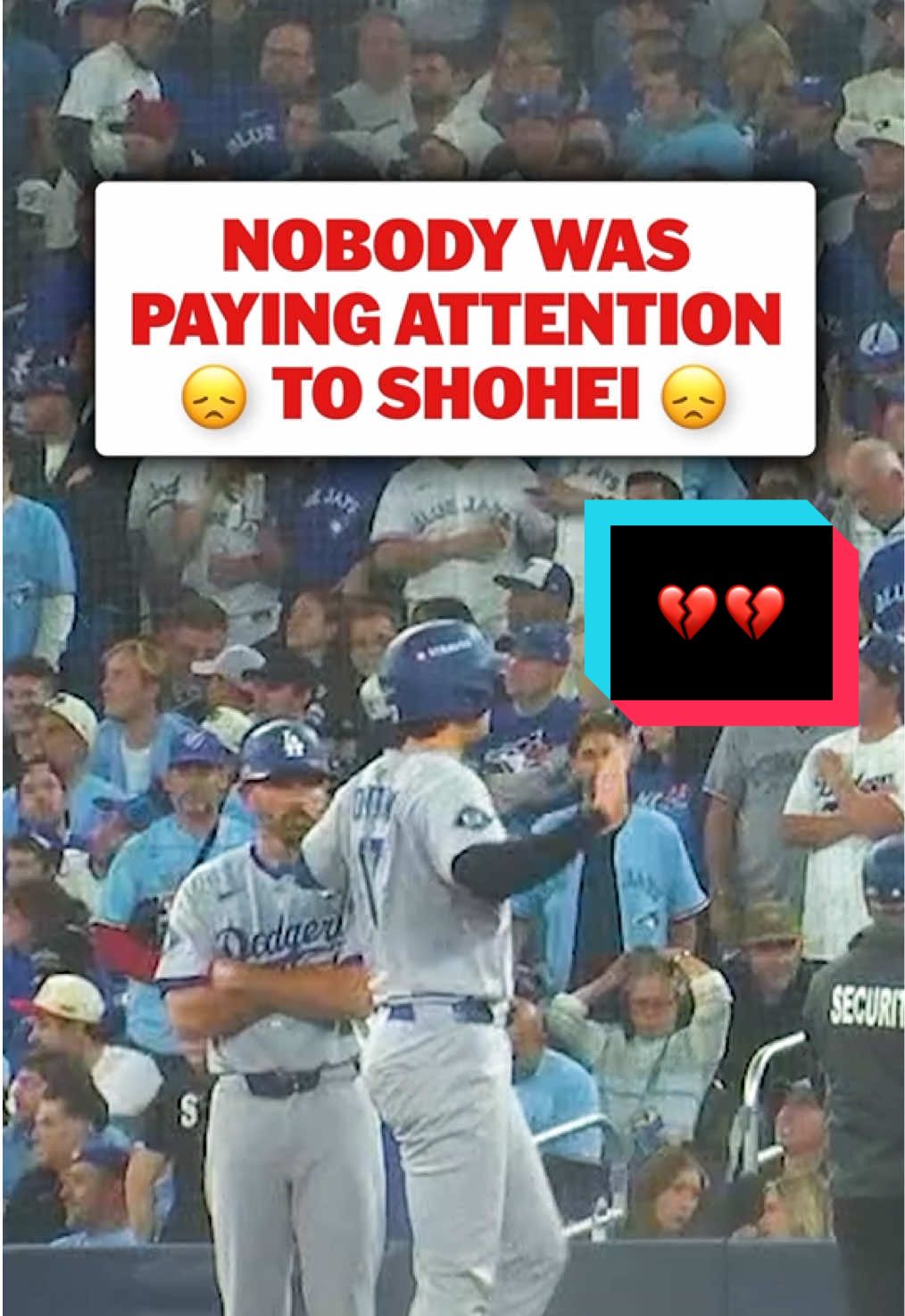Third time was the charm for Shohei Ohtani 🤣 #WorldSeries #MLB #shoheiohtani #dodgers #baseball 