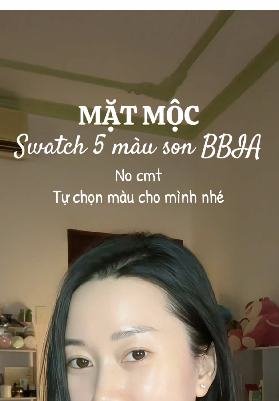 #bbia #nanocareandmakeup #lipstick mặt mộc swatch 5 màu son bbia 