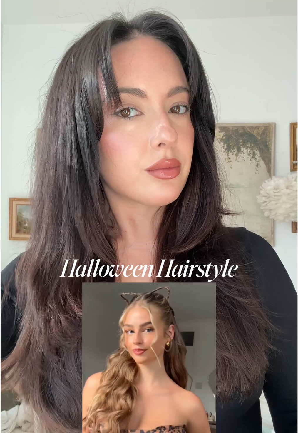 Need a last minute halloween look? Follow along as @Olivia Sage ♡ creates a black cat halloween hairstyle using only her hair and Flex Hairspray! #livingproofinc #halloweencostume #halloweenhair #halloween #hairtok 