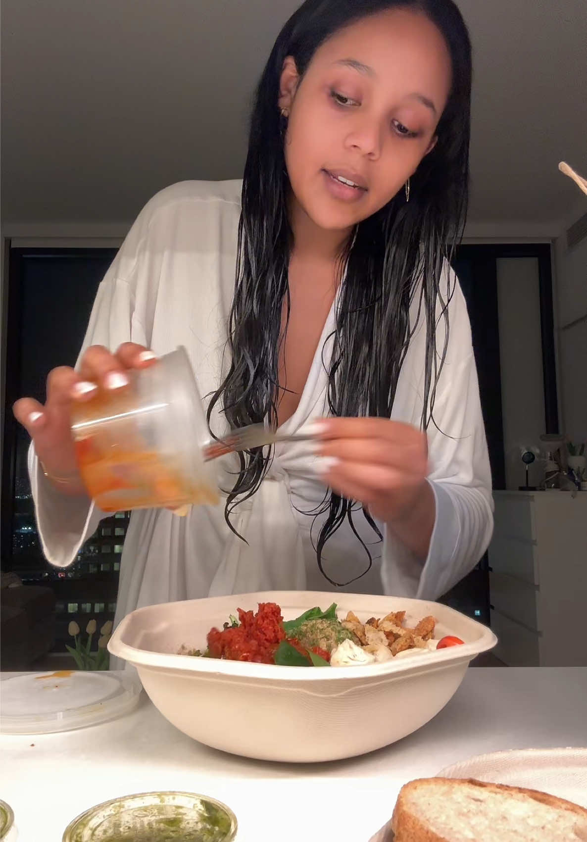Still miss the pizza box #ethiopian_tik_tok #ethiopianfood #sweetgreen #nycgirl 