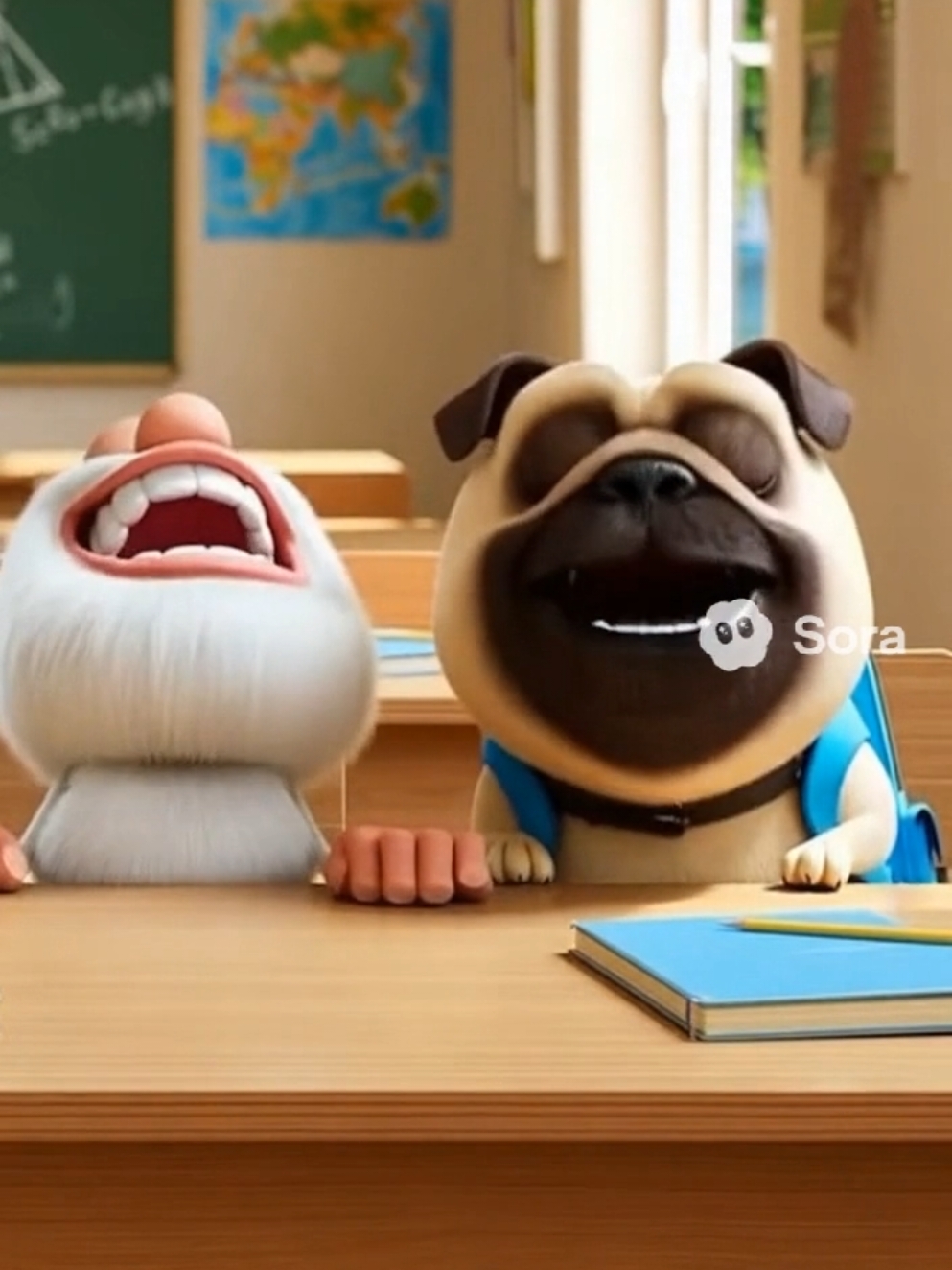 ХАХАХАХАХАХ SORA 2 КОРМИТ ХАХАХАХА #sora #буба #мопс #ии #sora2 @низнаю 