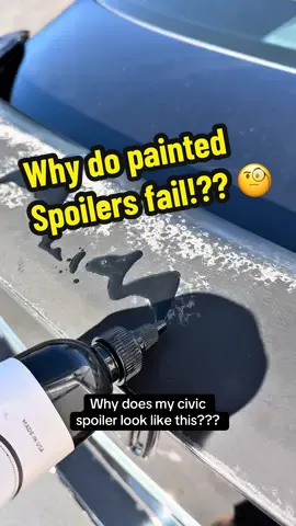 Anyone wonder why clearcoat fails on spoilers first?? #shinycarstuff #wipeonclearcoat #handappliedclearcoat ##detailingcars #trimrestoration 