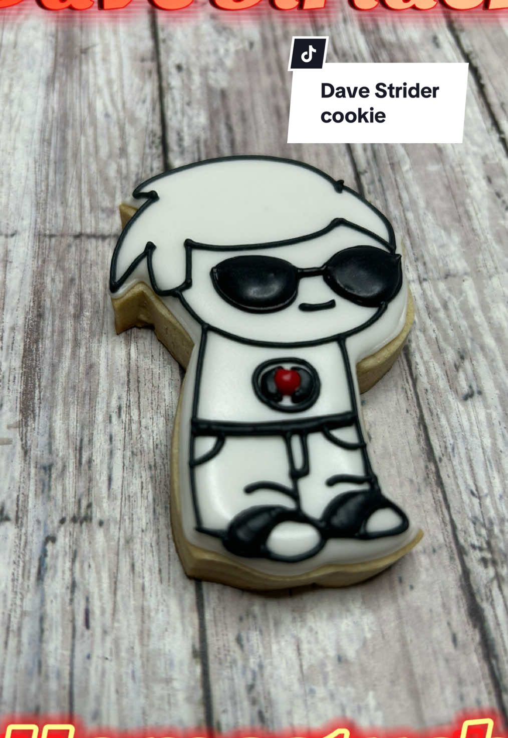 Replying to @Ami ^_^ Dave Strider cookie! What Homestuck character should I do next? #britishknee #homestuck #davestrider #johnegbert #davestrideristhecoolest 