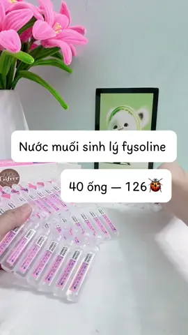 Nước muối sinh lý fysoline hồng hộp 40 tép #mecuakhoai16 #fysoline #fysolinehong #nuocmuoisinhly #nuocmuoisinhlyphap 