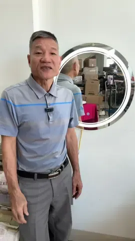Gương DLQ Tròn Treo Tường Có Led 3 màu soi sắc nét #guongtroncoled #guongtrontreophobgtam #xuhuong #thinhhanh 
