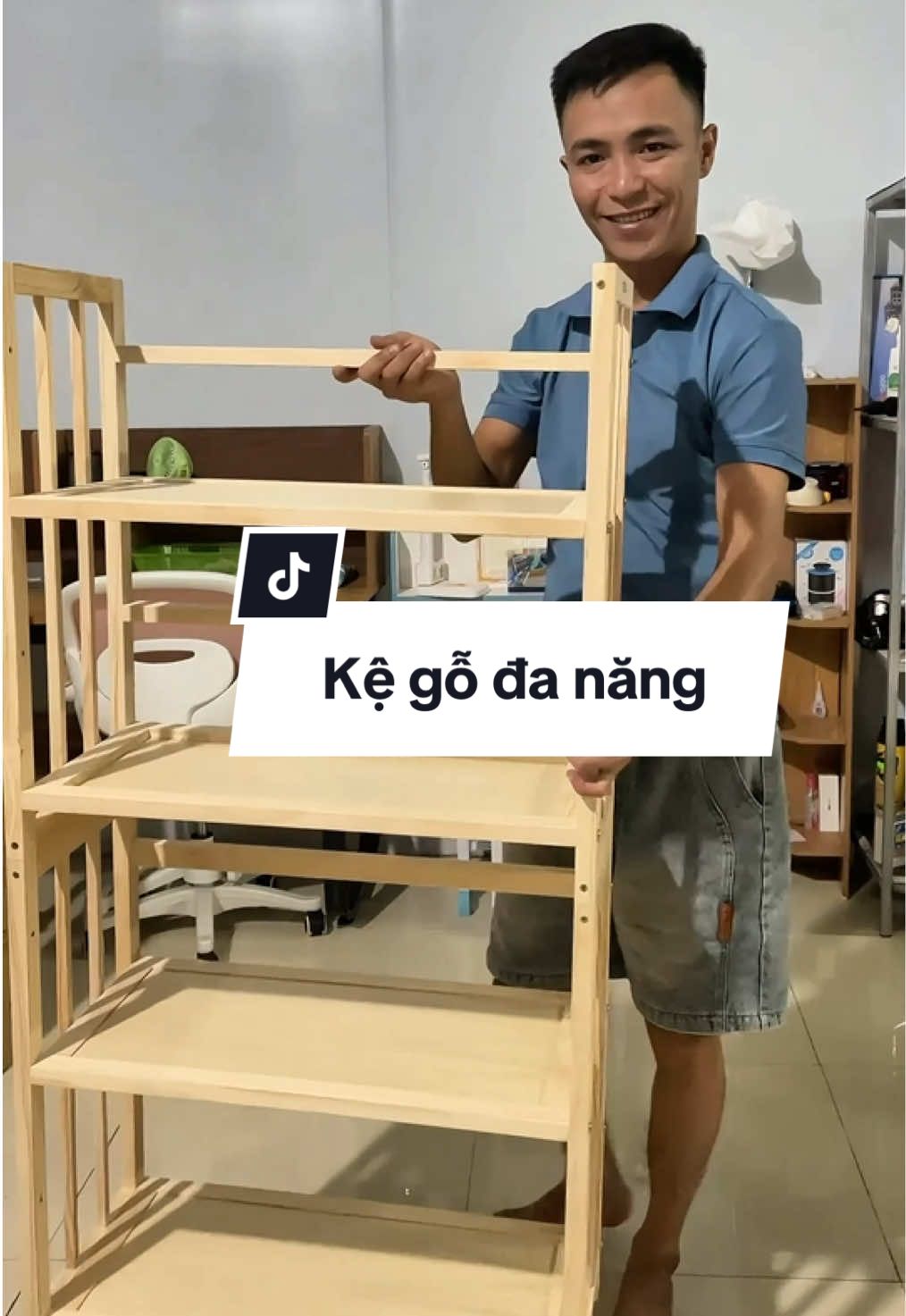 1 chiếc kệ gỗ chất lượng thật sự luôn 🥰 #kego #kesach #kebep #kegodanang #kegodecor 