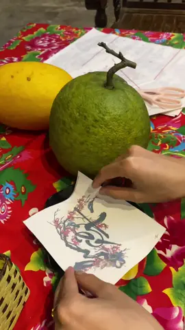 K cần khéo tay, tem dán quả bưởi,dưa hấu,dừa…trưng ngày tết #ilovetiktok #tet2026 #hoaqua #temdan #temdanqua