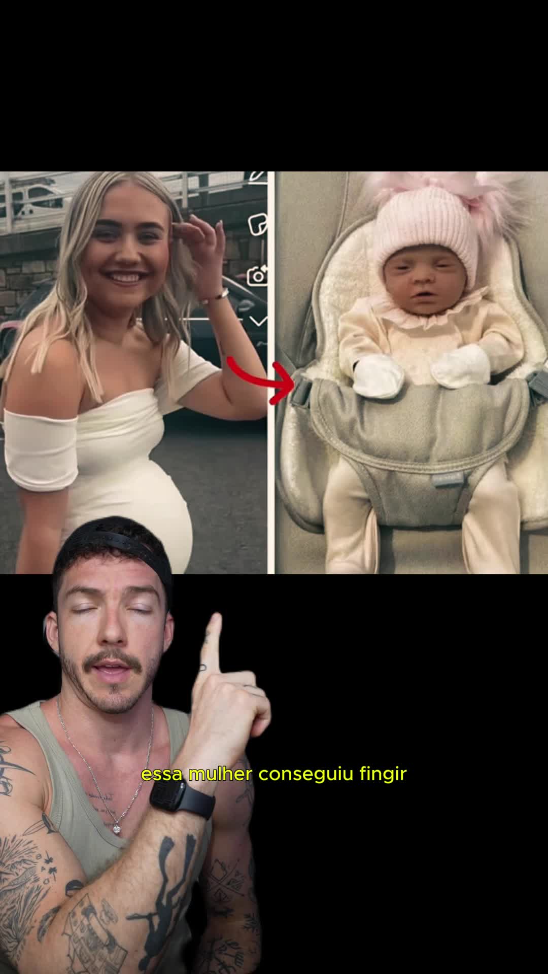 ELa fingiu a gravidez inteira de uma forma inacreditavel, fingiu ate o nascimento até que deu ruim