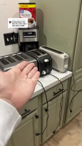 Replying to @Tracy I absolutely DESPISE appliances on my counter- honestly if it were an invisible toaster, that’s the one I’d go with😂 2 slice toaster is more than enough for us.. I don’t need a four slot toaster to take up all the little bit of space we have 🥲 #kitchenfinds #smallappliances  #tiktokshopcreatorpicks #tiktokshopblackfriday #tiktokshopcybermonday 