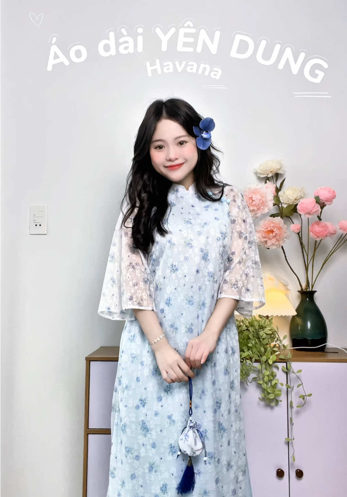 Áo dài Yên Dung 🩵 #aodai #aodaitet #aodaivietnam #viral #havana @Havana 