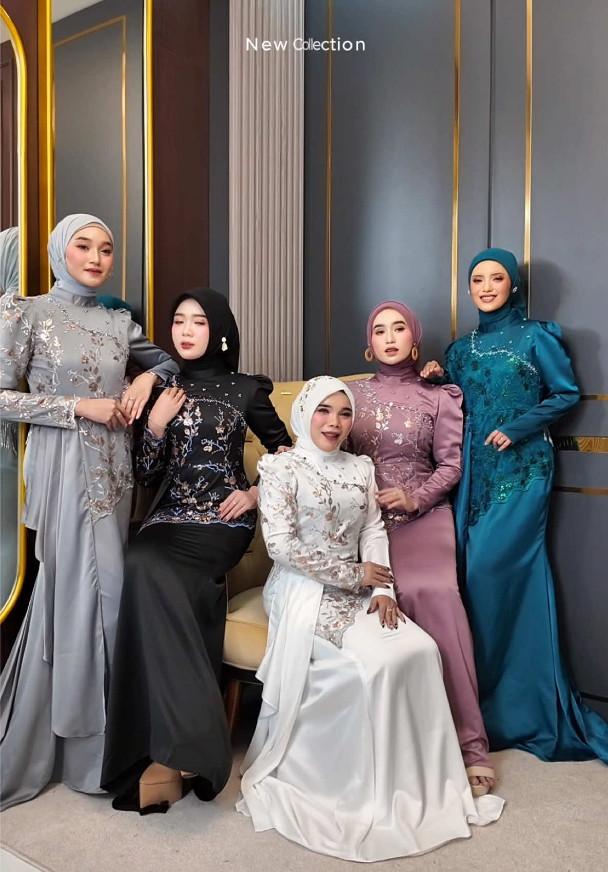 Zaneera Dress dress mewah dengan payet juntai belakang ✨ #dressviral #dressekor #dresspayetroncebelakang 