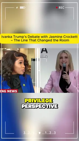 Ivanka Trump’s Debate with Jasmine Crockett - The Line That Changed the Room #jasminecrockett #ivankatrump #viral #breakingnews #fyp 