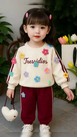 Xét bộ đồ thu đông phối hoa len cho bé gái cực xinh #thoitrangtreem #quanaotreemthoitrang #setbothudonghottrendchobe #setbonithudongbegai #xuhuongtiktokk  