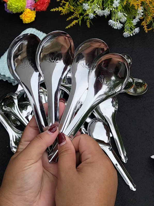 combo 50 cái muỗng hình hoa sen #muongancom #muonginox304 #muong #emphuong88 @em phương tạp hóa 