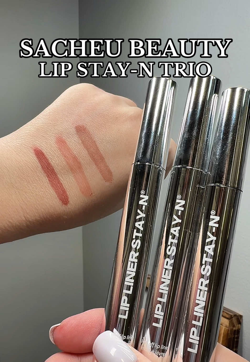 Get the ultimate lip look with this Best Seller Bundle from @SACHEU Beauty US featuring the top shades of Lip Liner STAY-N. These long-lasting liners offer intense color that stays put all day, with a unique peel-off formula for a flawless, smudge-proof finish. Perfect for any occasion, wear them solo or pair them with SACHEU Beauty Lip Elixirs for a look that shines. #sacheubeauty #sacheubeautylipstayn #ttsbeautybesties #tiktokshopcreatorpicks #tiktokshopblackfriday 