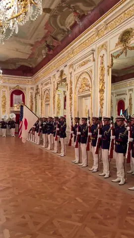 Welcome ceremony at Akasaka Palace for President Trump! 🇺🇸🇯🇵