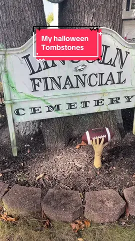 Just thought I’d show you some of my hand made tombstones.  Go Birds!🦅 💚@Philadelphia Eagles  🪦#dyitombstones #tombstones #halloween #graveyard #philadelphiaeagles  