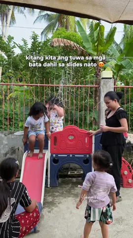 ginawang playground ang bahay namin 😅 #slidesforkids #kidsslide #kidstoys #giftforkids 