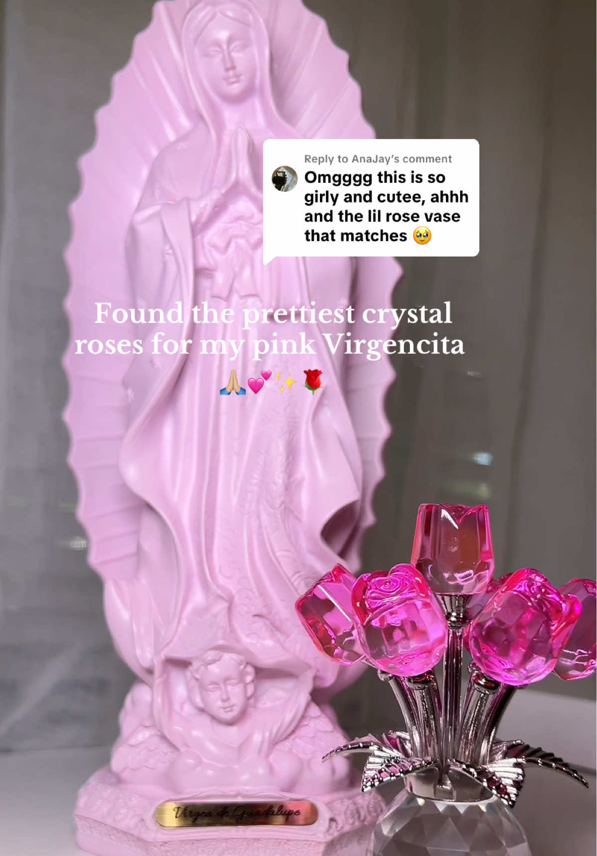 Replying to @AnaJay  🌹 Crystal Roses ✨ They’re perfect aren’t they? 💕🥹 #CrystalOrnament #CrystalFlowers #CrystalRoses #PinkFinds 