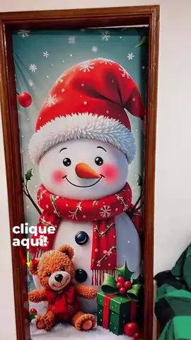 Capa de porta Decorativa!! #decoracao #natal #decoracaodenatal 