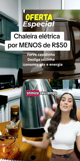 Chaleira elétrica de Aço Inox 1.8 Litros com desligamento automático  #chaleira #cozinha #chaleiraeletrica #tiktoshop 
